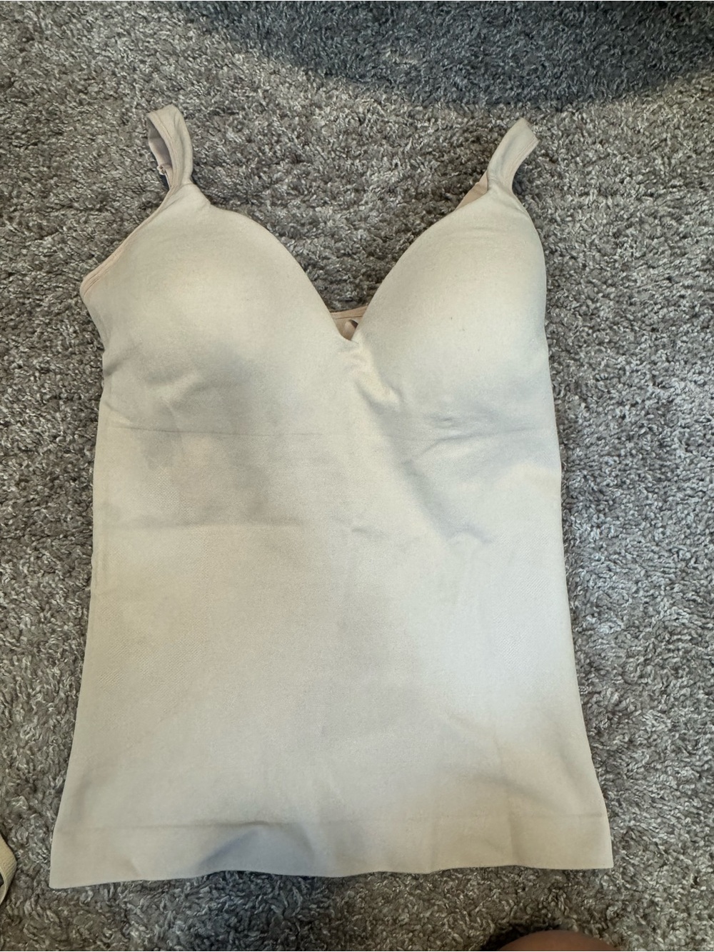 Seamless Beige SHAPE WEAR with Built-In Bra Cami Top